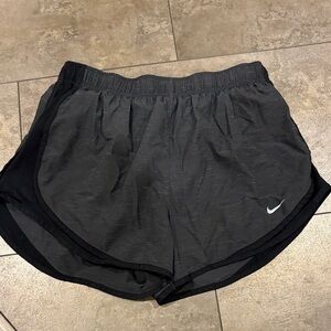 Nike Women's Charcoal and Black Athletic Shorts